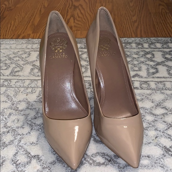 Leather nude heels - Picture 1 of 8